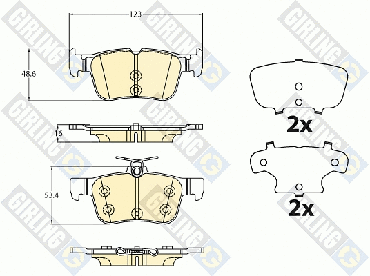 Brake Pad Set, disc brake (6121331)
