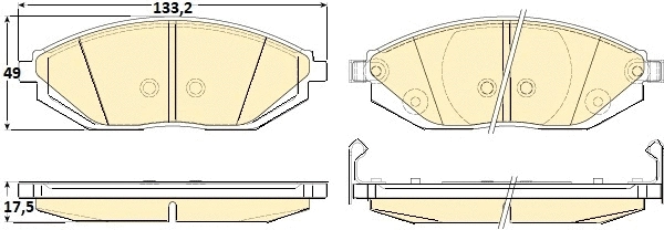 Brake Pad Set, disc brake (6146069)