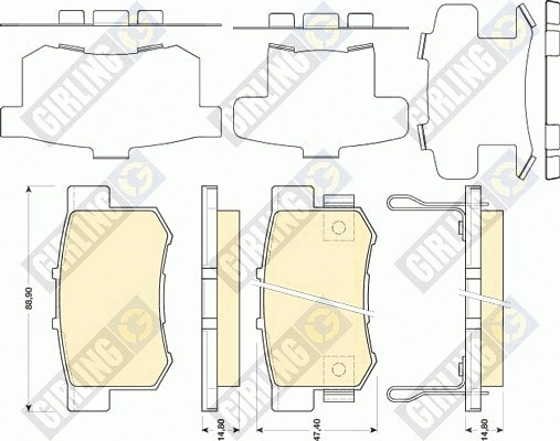 Brake Pad Set, disc brake (6134479)