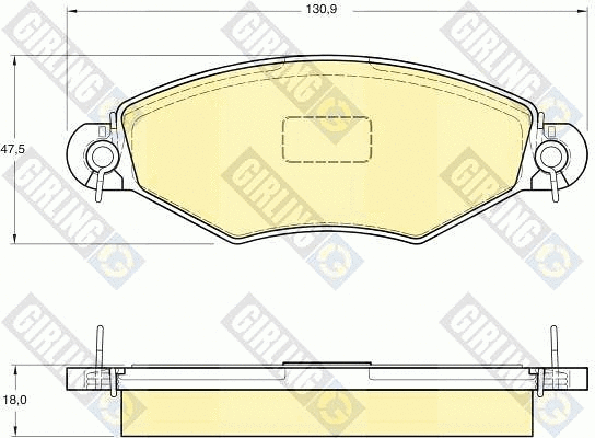 Brake Pad Set, disc brake (6113614)