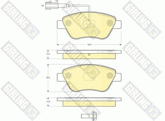Brake Pad Set, disc brake (6115904)