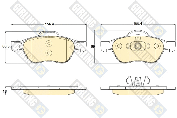 Brake Pad Set, disc brake (6120532)