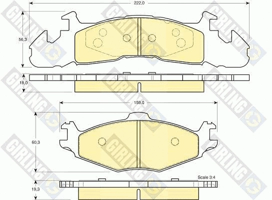 Brake Pad Set, disc brake (6140075)