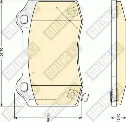 Brake Pad Set, disc brake (6141719)