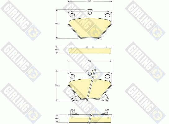 Brake Pad Set, disc brake (6132439)