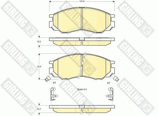 Brake Pad Set, disc brake (6112869)