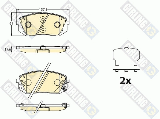 Brake Pad Set, disc brake (6136406)
