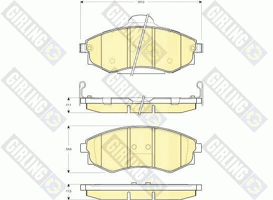 Brake Pad Set, disc brake (6132569)