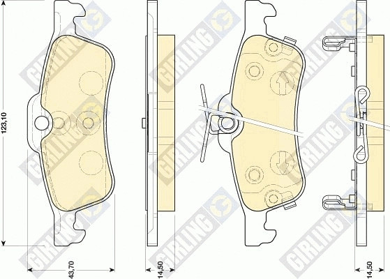 Brake Pad Set, disc brake (6134582)