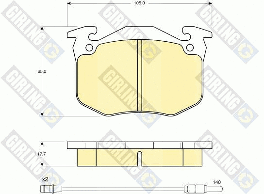 Brake Pad Set, disc brake (6103863)