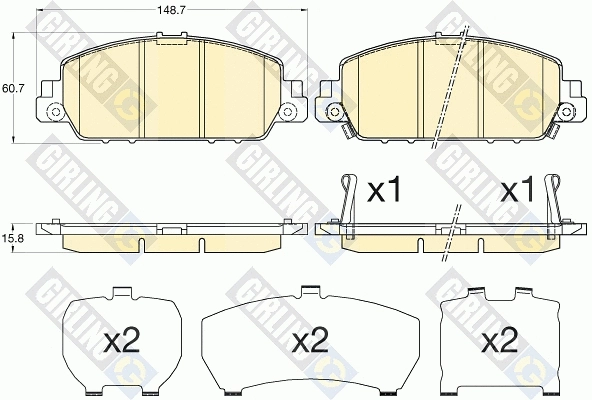 Brake Pad Set, disc brake (6136156)