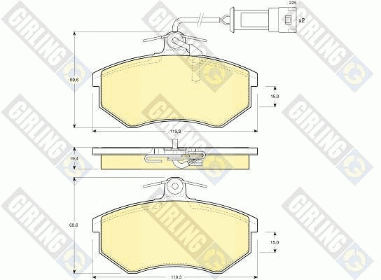 Brake Pad Set, disc brake (6104041)
