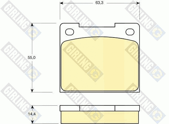 Brake Pad Set, disc brake (6105331)