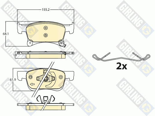 Brake Pad Set, disc brake (6120912)