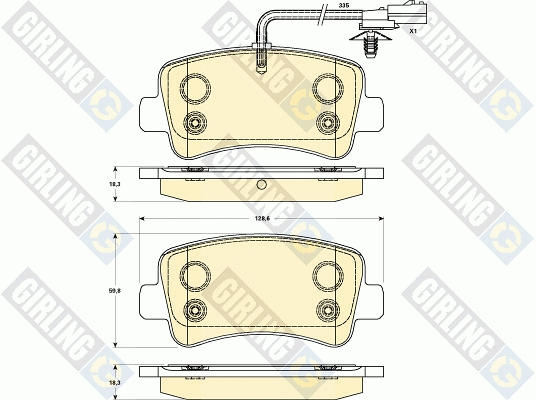 Brake Pad Set, disc brake (6119031)