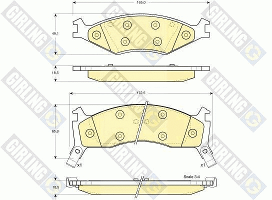 Brake Pad Set, disc brake (6131235)