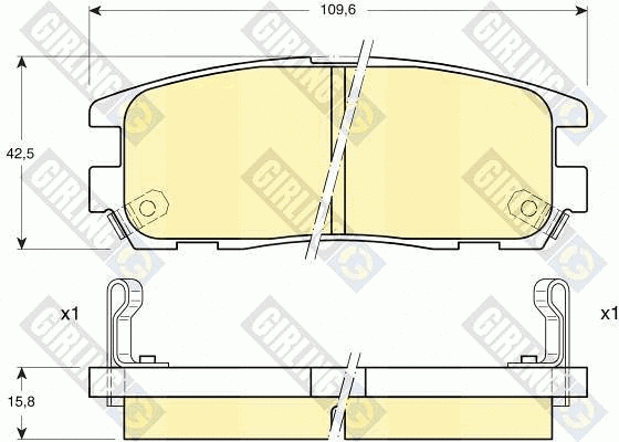 Brake Pad Set, disc brake (6111879)