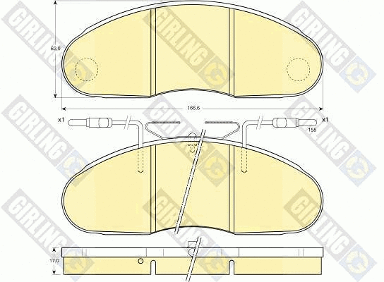 Brake Pad Set, disc brake (6110773)