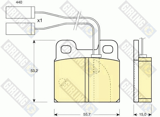 Brake Pad Set, disc brake (6103632)