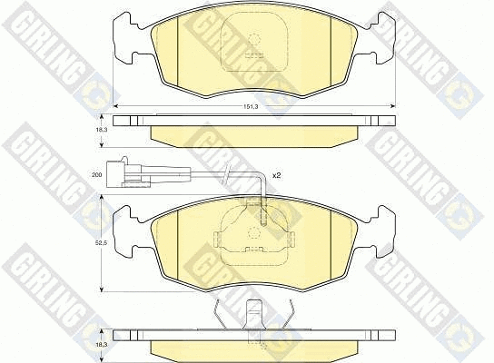 Brake Pad Set, disc brake (6113412)
