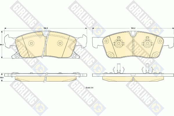 Brake Pad Set, disc brake (6146032)
