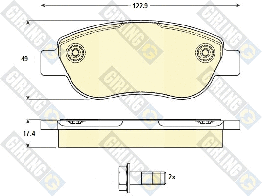 Brake Pad Set, disc brake (6120083)