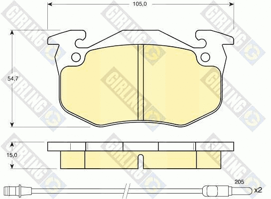 Brake Pad Set, disc brake (6103283)
