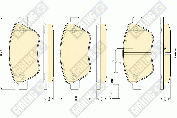 Brake Pad Set, disc brake (6118534)