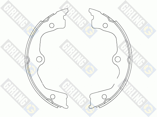 Brake Shoe Set, parking brake (5188211)