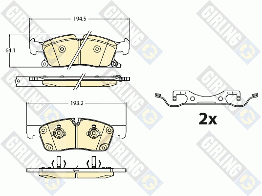 Brake Pad Set, disc brake (6121302)