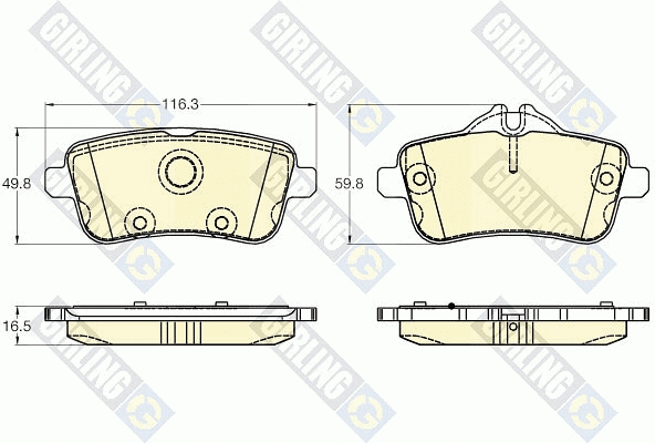 Brake Pad Set, disc brake (6119471)