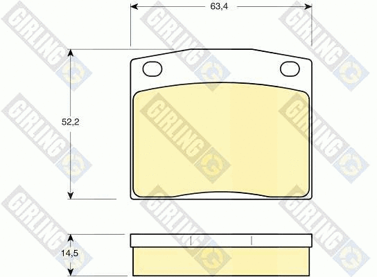 Brake Pad Set, disc brake (6101719)