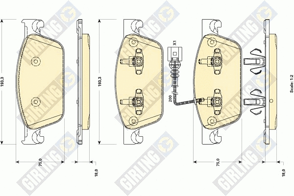 Brake Pad Set, disc brake (6118872)