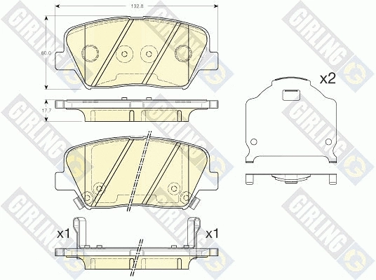Brake Pad Set, disc brake (6135495)