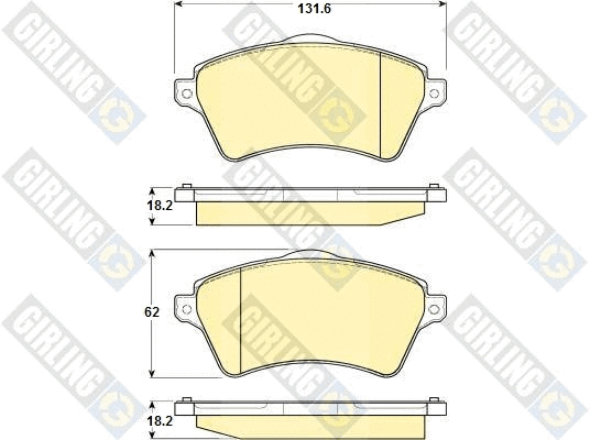 Brake Pad Set, disc brake (6114731)