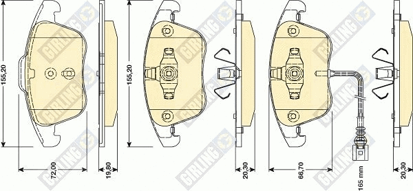 Brake Pad Set, disc brake (6117622)