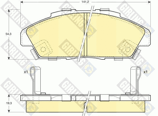 Brake Pad Set, disc brake (6109969)
