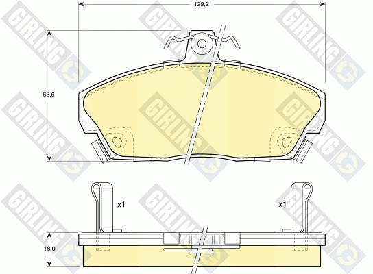 Brake Pad Set, disc brake (6104961)