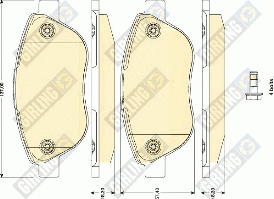 Brake Pad Set, disc brake (6117504)