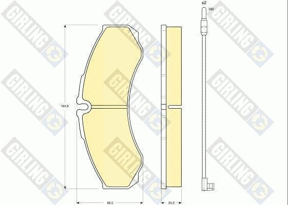 Brake Pad Set, disc brake (6116099)
