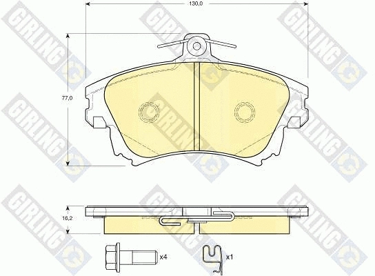 Brake Pad Set, disc brake (6133891)