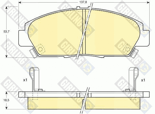 Brake Pad Set, disc brake (6110619)