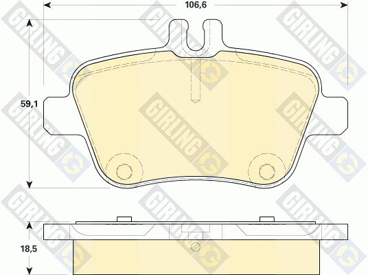 Brake Pad Set, disc brake (6119204)