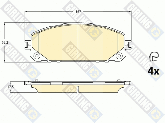 Brake Pad Set, disc brake (6120946)