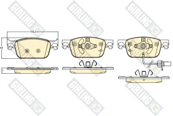 Brake Pad Set, disc brake (6121272)