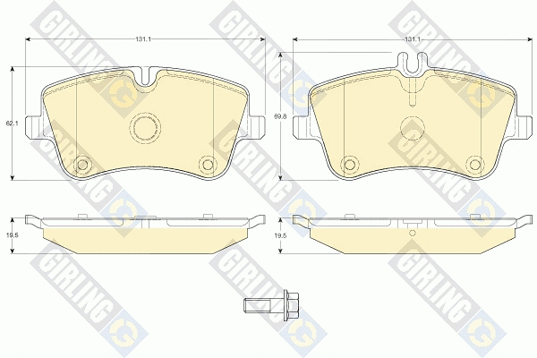 Brake Pad Set, disc brake (6114131)
