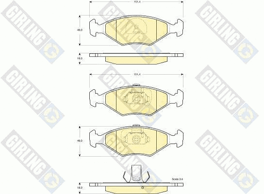 Brake Pad Set, disc brake (6115332)