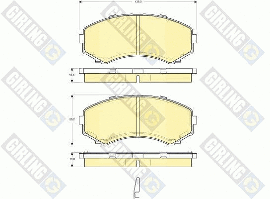 Brake Pad Set, disc brake (6132549)