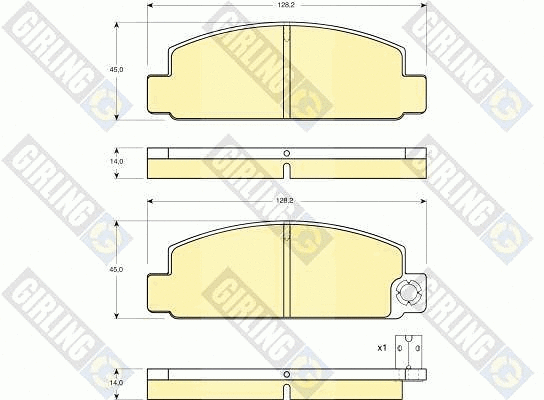 Brake Pad Set, disc brake (6101969)