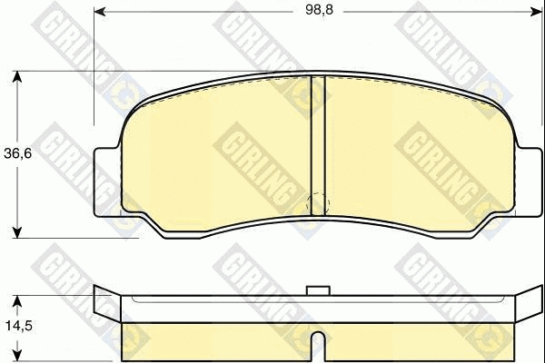 Brake Pad Set, disc brake (6102099)